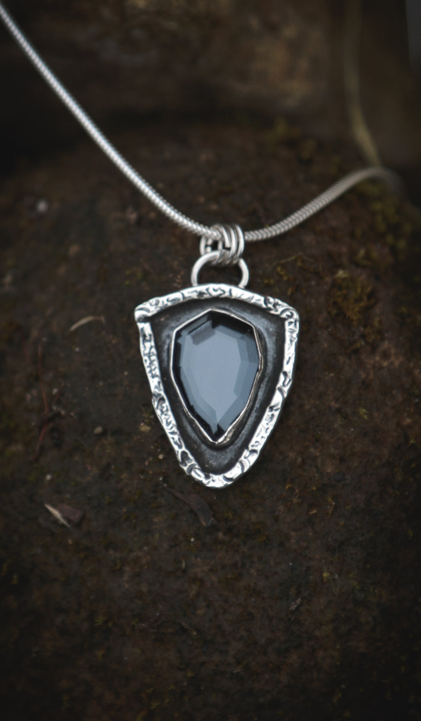 Framed Hematite necklace