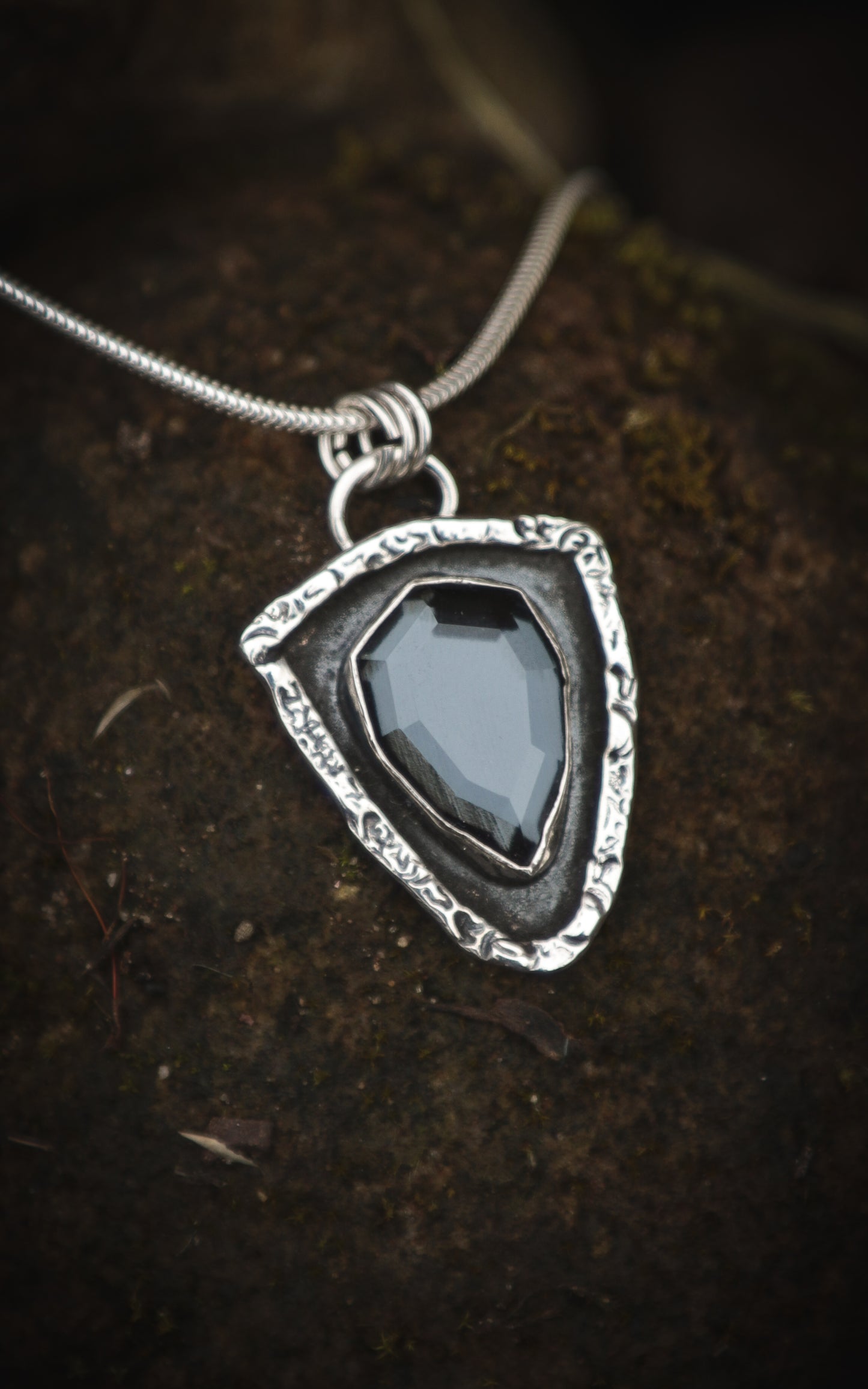Framed Hematite necklace