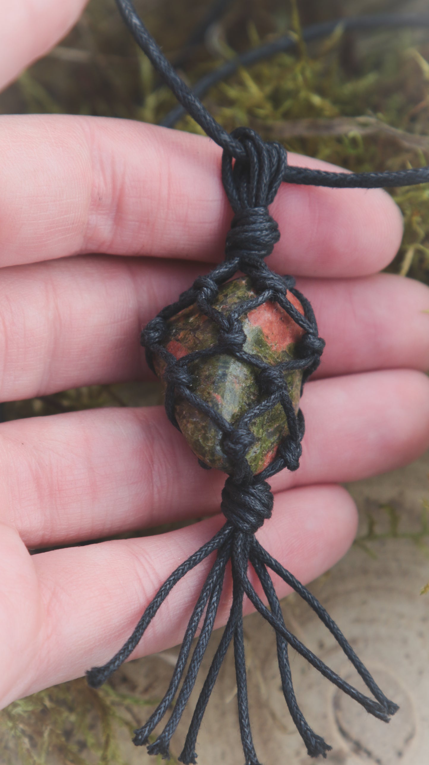 Unakite tumblestone necklace