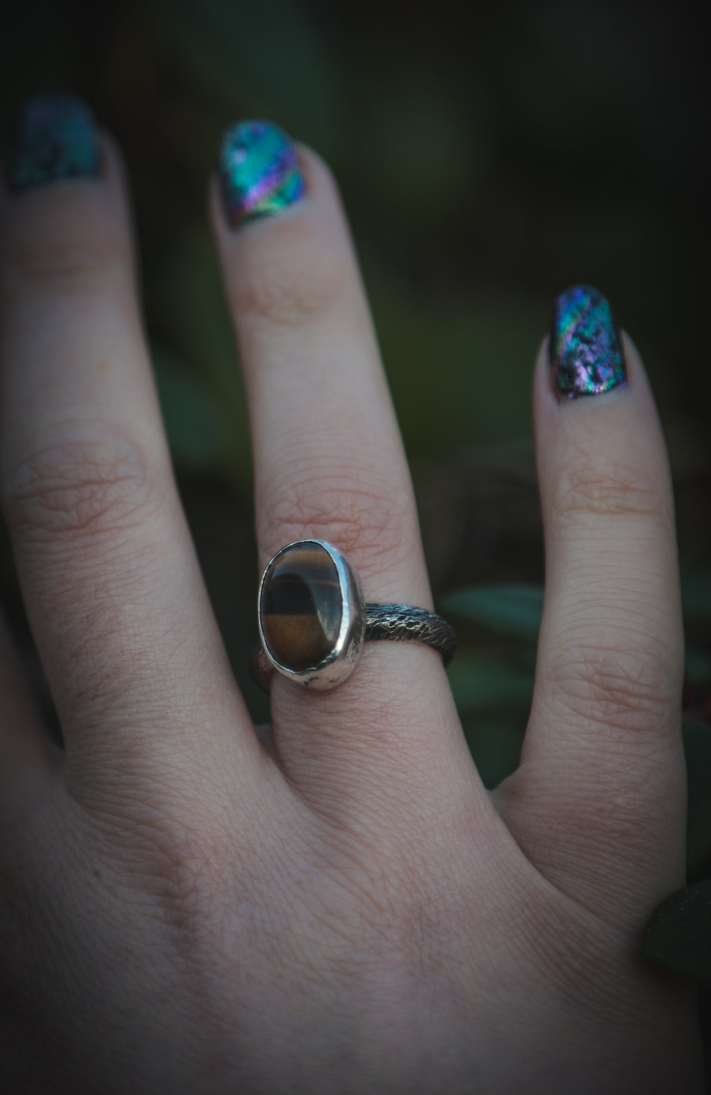 Tigers Eye ring UK size N -US 6 3/4