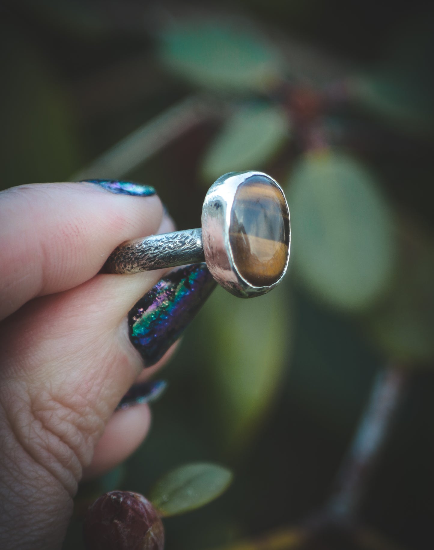 Tigers Eye ring UK size N -US 6 3/4