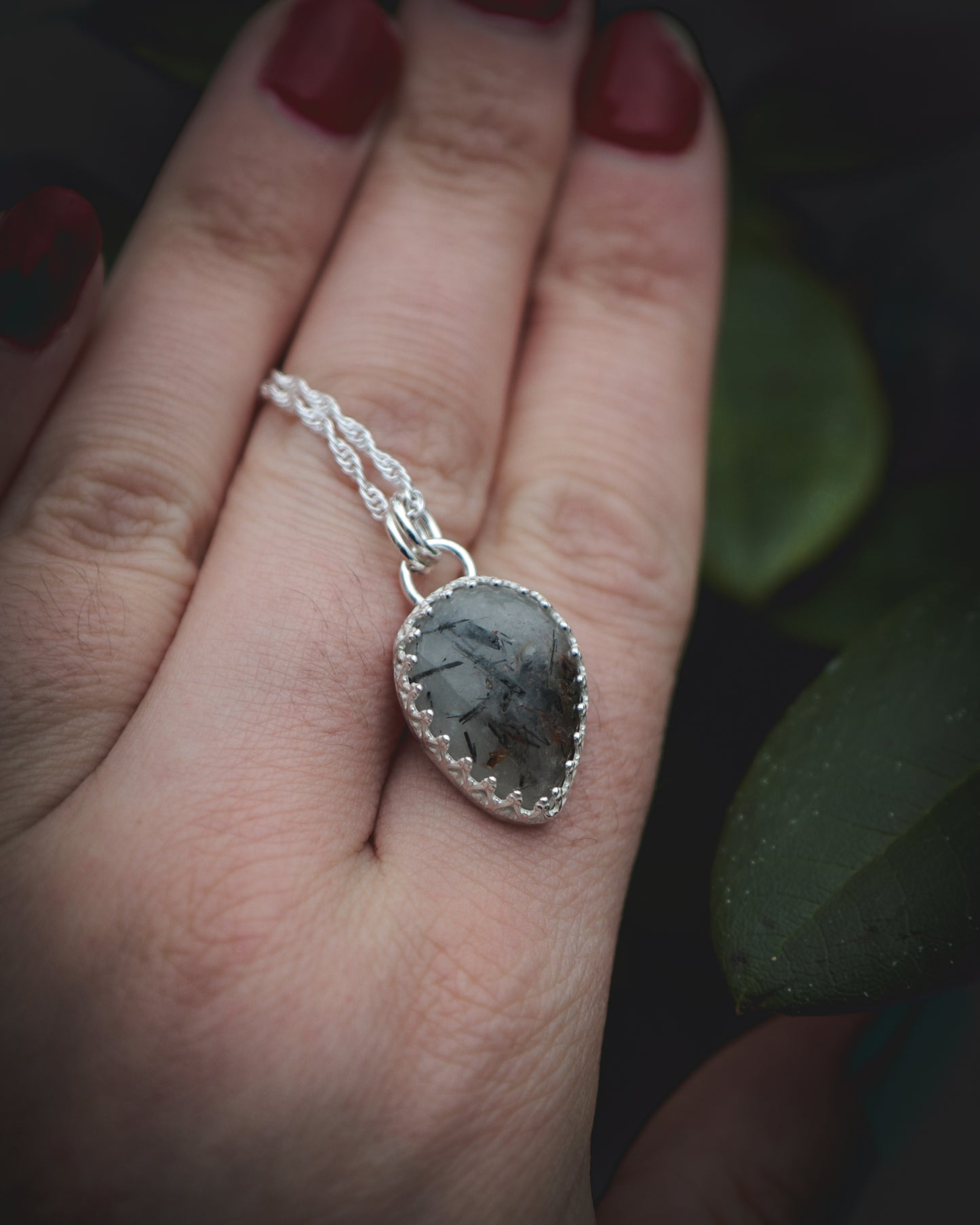 Tourmalated Quartz necklace