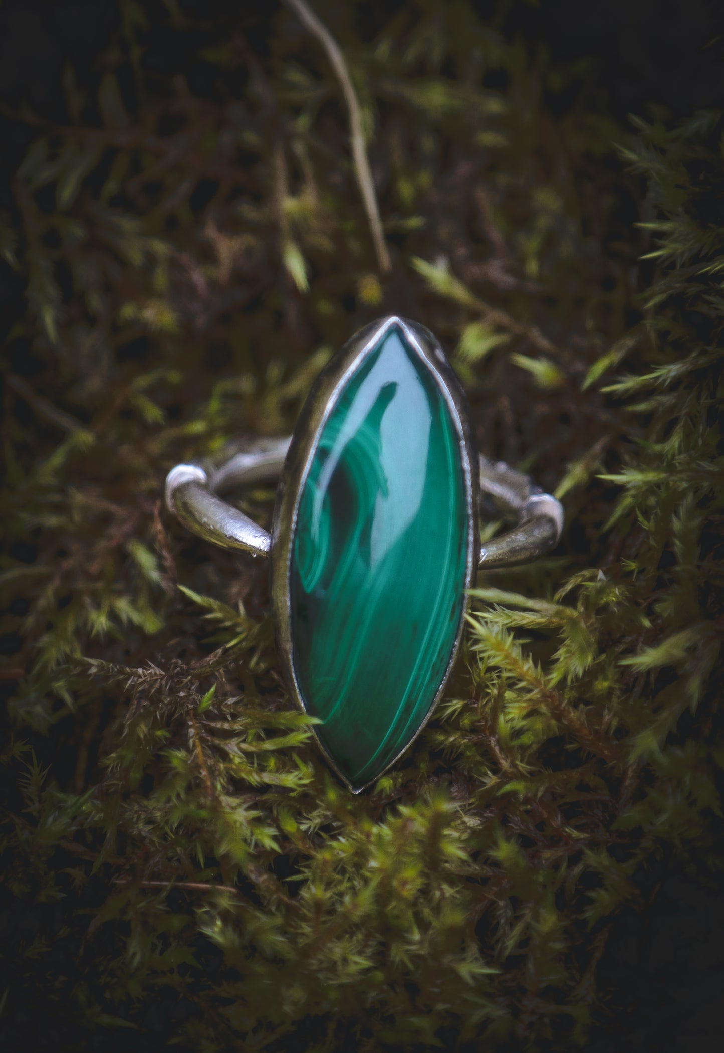 Large Malachite ring. UK size Z 1/2 - US size 13