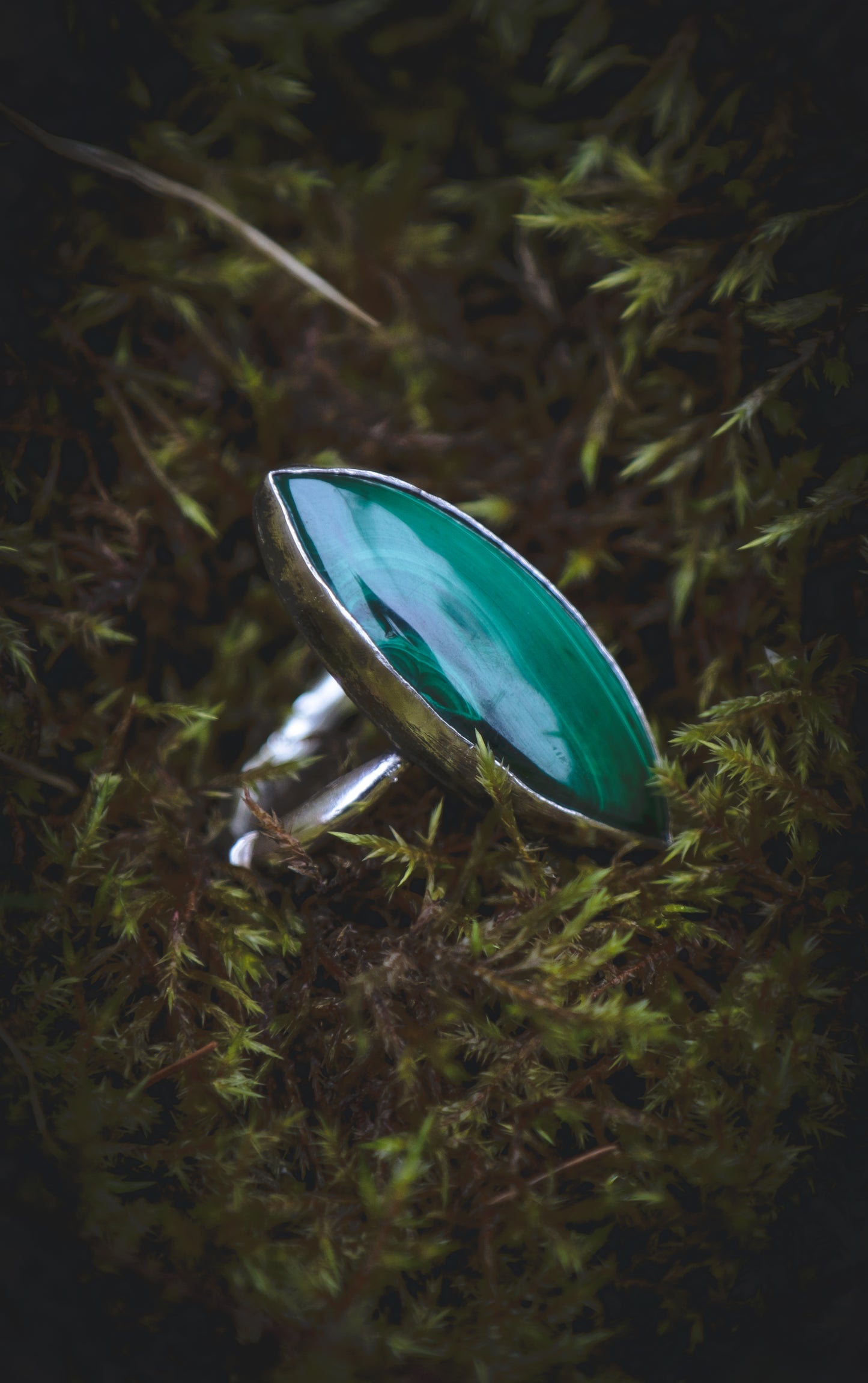 Large Malachite ring. UK size Z 1/2 - US size 13