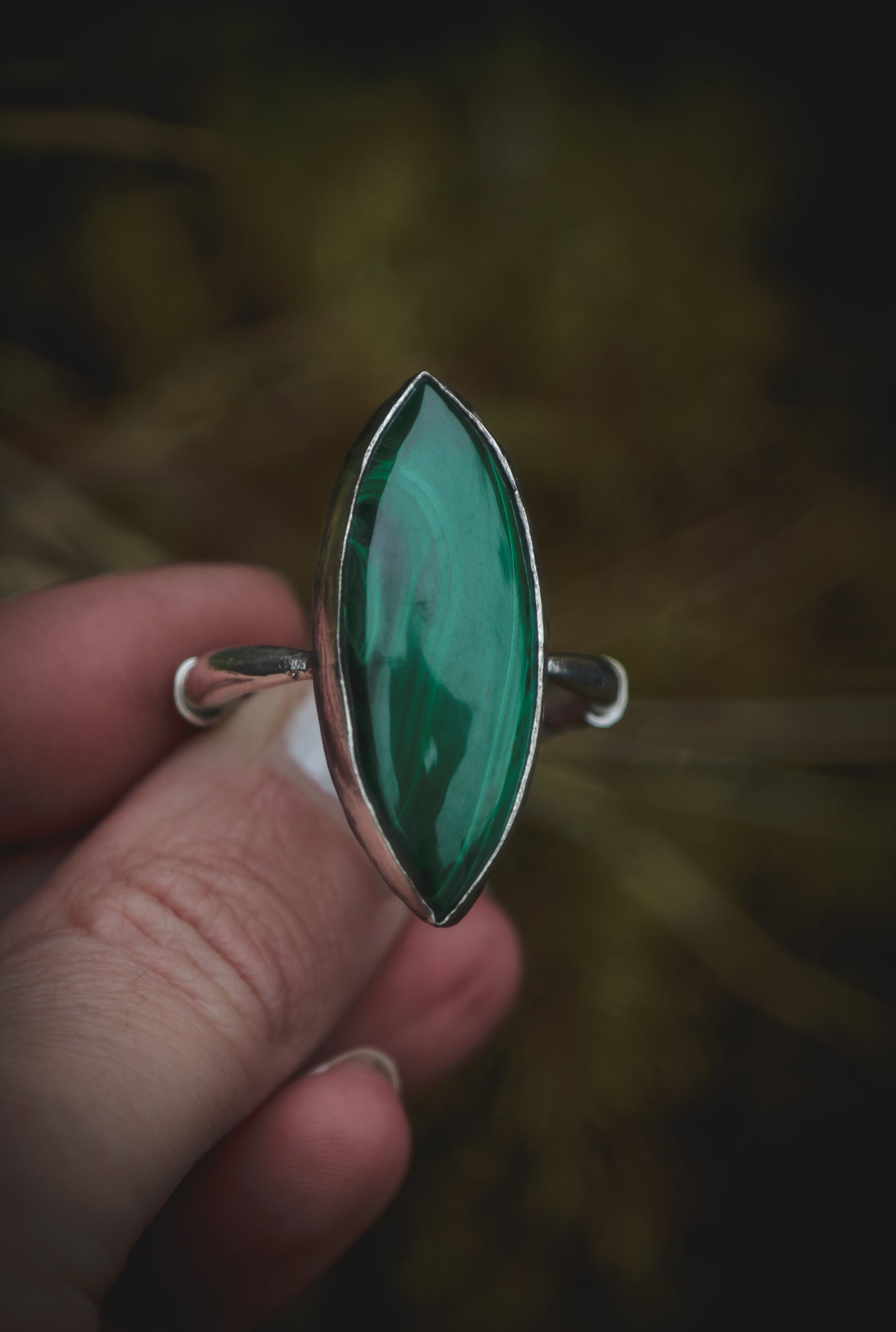 Large Malachite ring. UK size Z 1/2 - US size 13