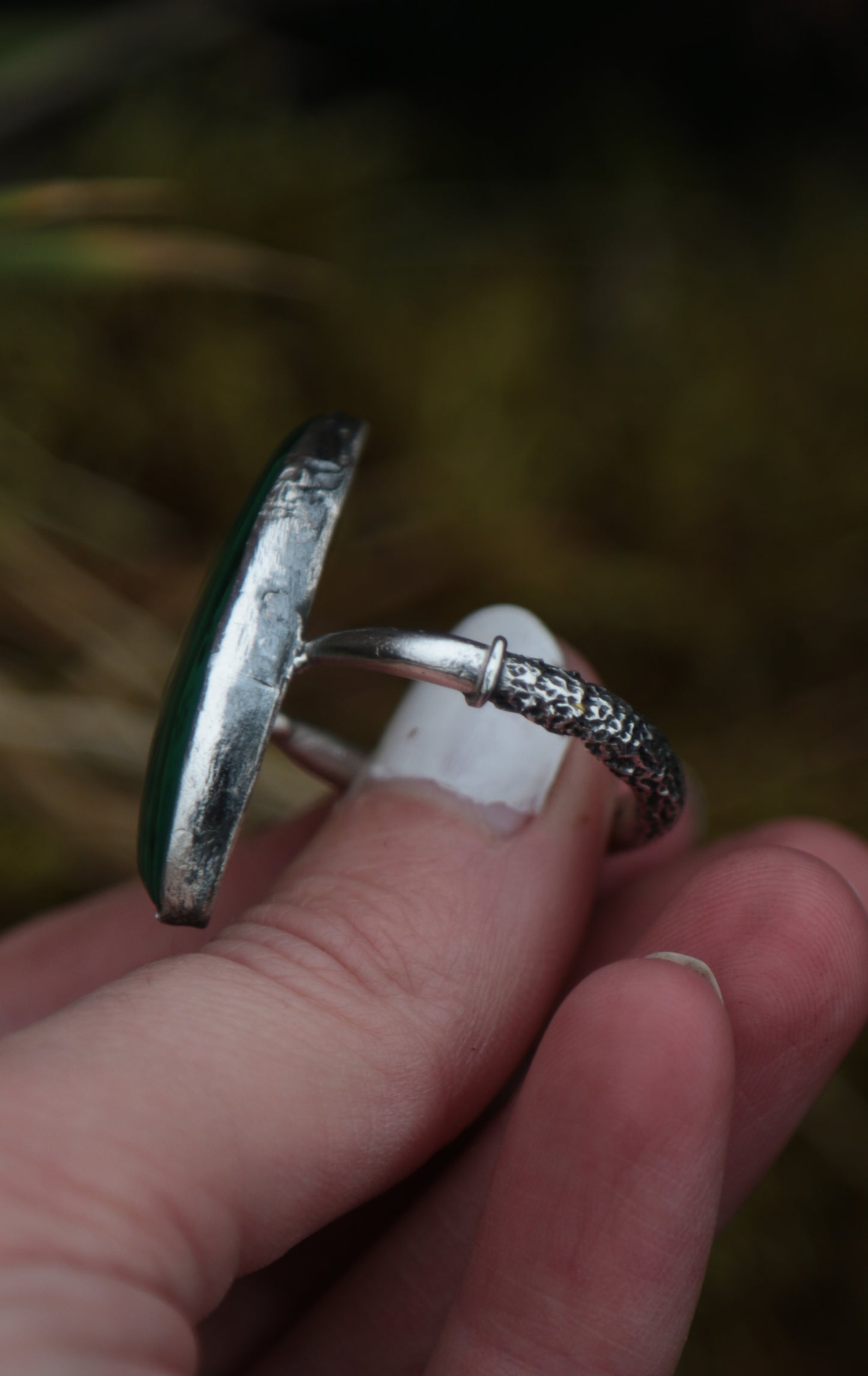 Large Malachite ring. UK size Z 1/2 - US size 13