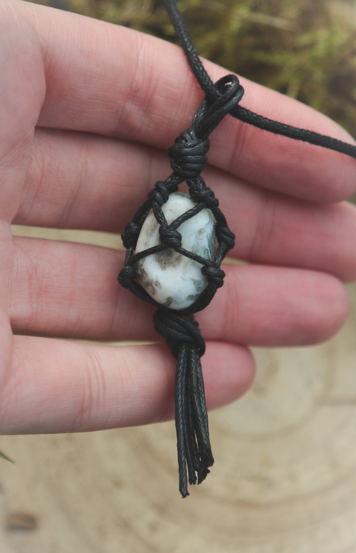 Green Tree Agate necklace