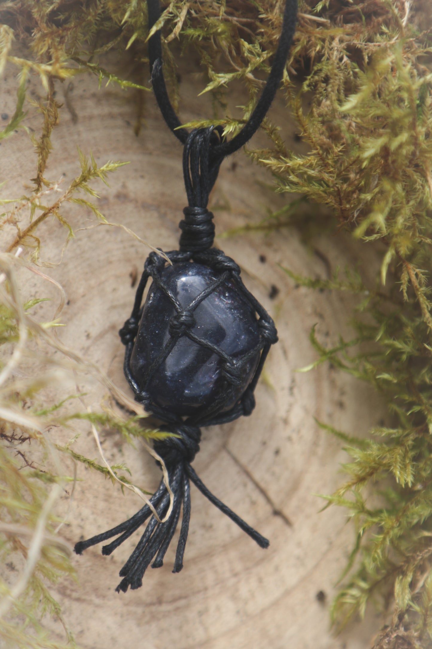 Black Obsidian tumblestone necklace