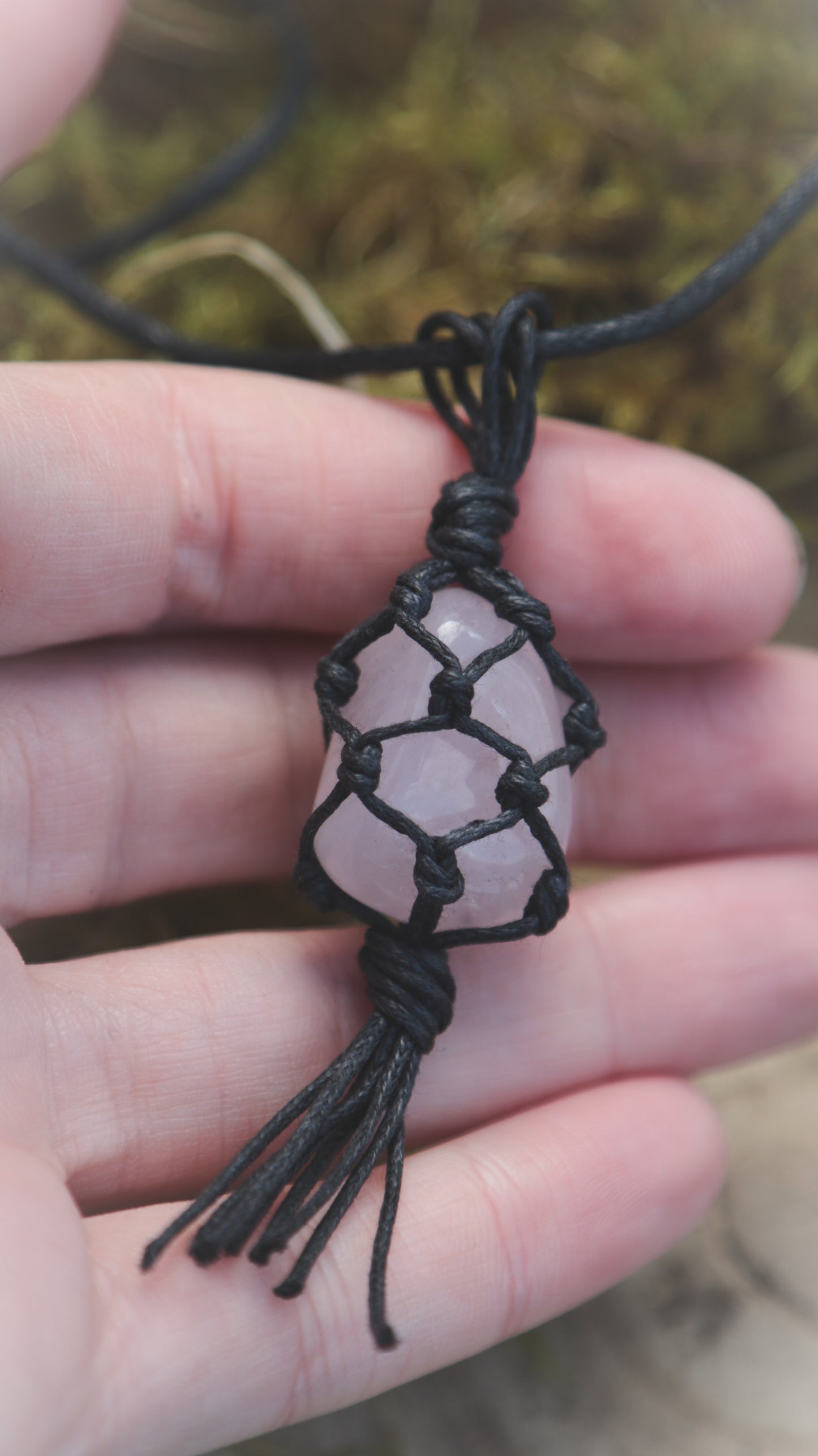Rose Quartz crystal necklace