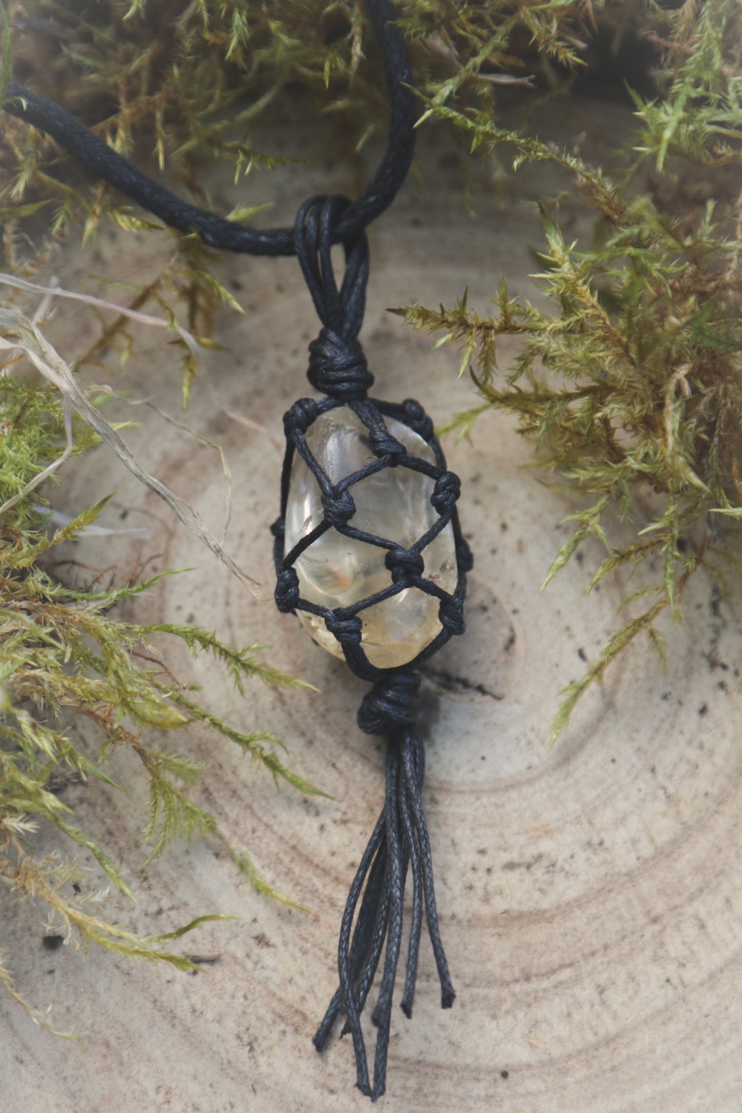 Citrine tumblestone necklace