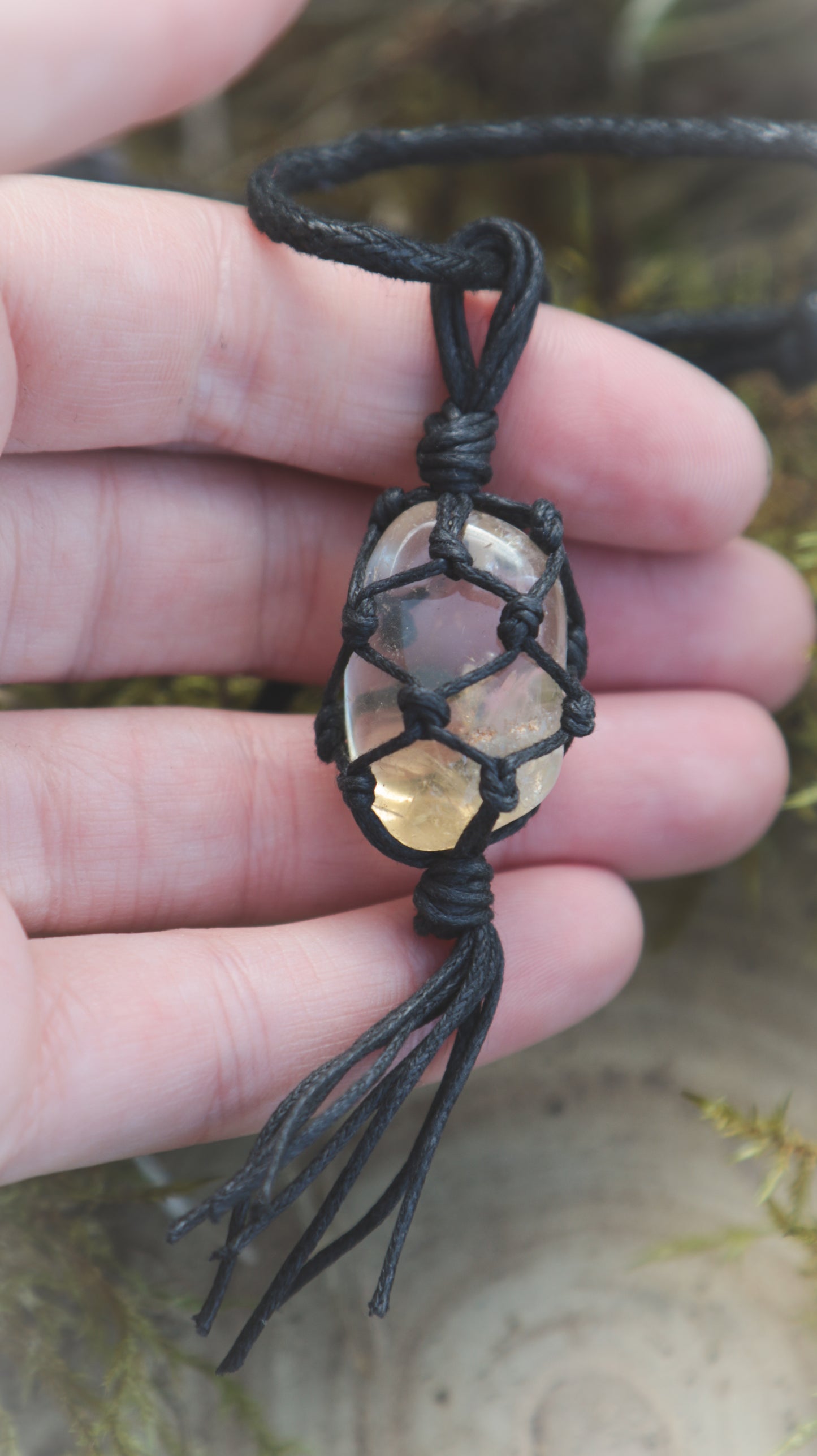 Citrine tumblestone necklace