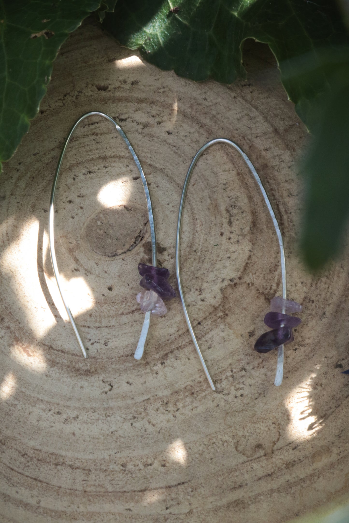 Amethyst drop earrings