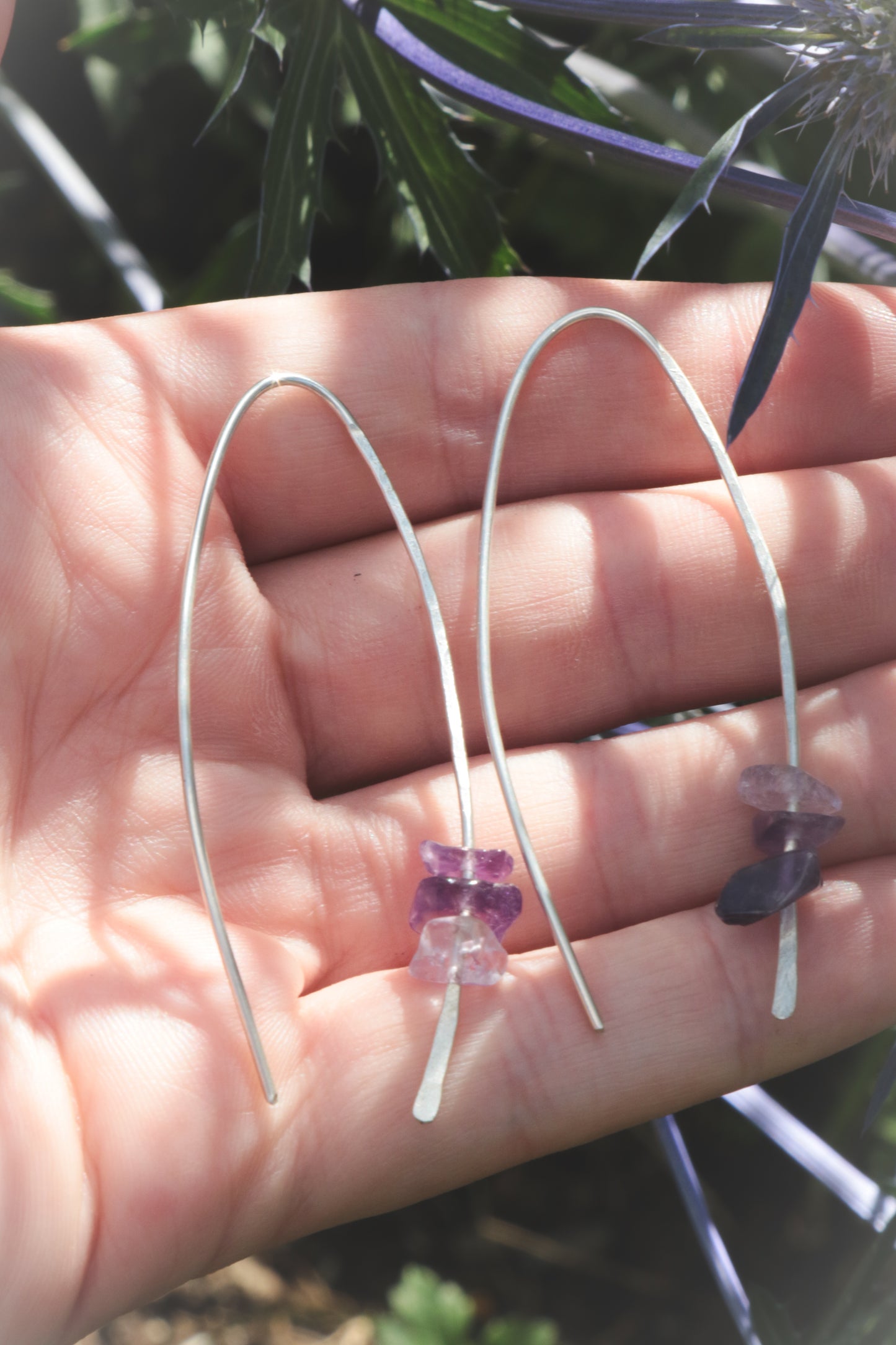 Amethyst drop earrings