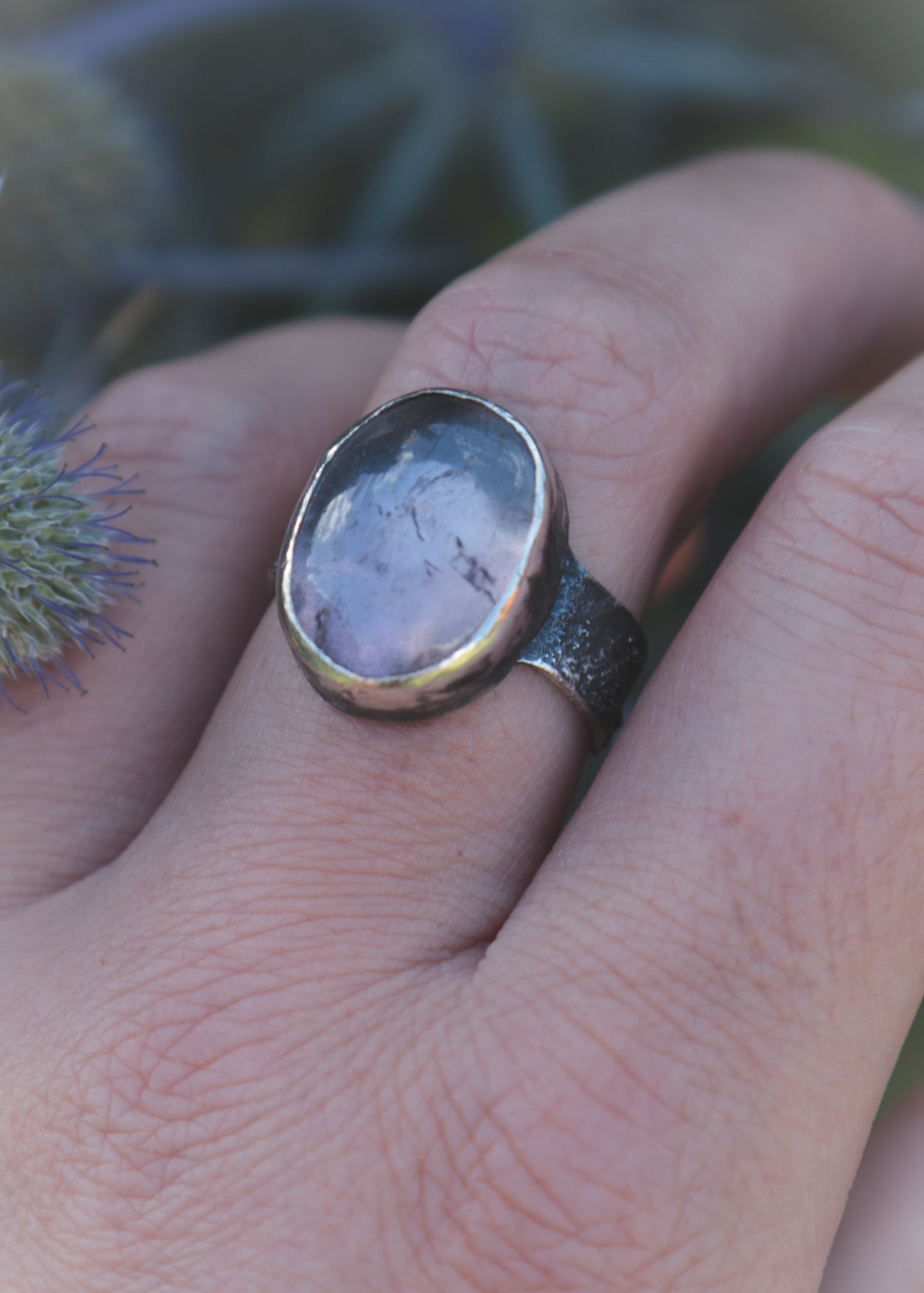 Amethyst ring. UK size P 3/4 - US size 8 1/4