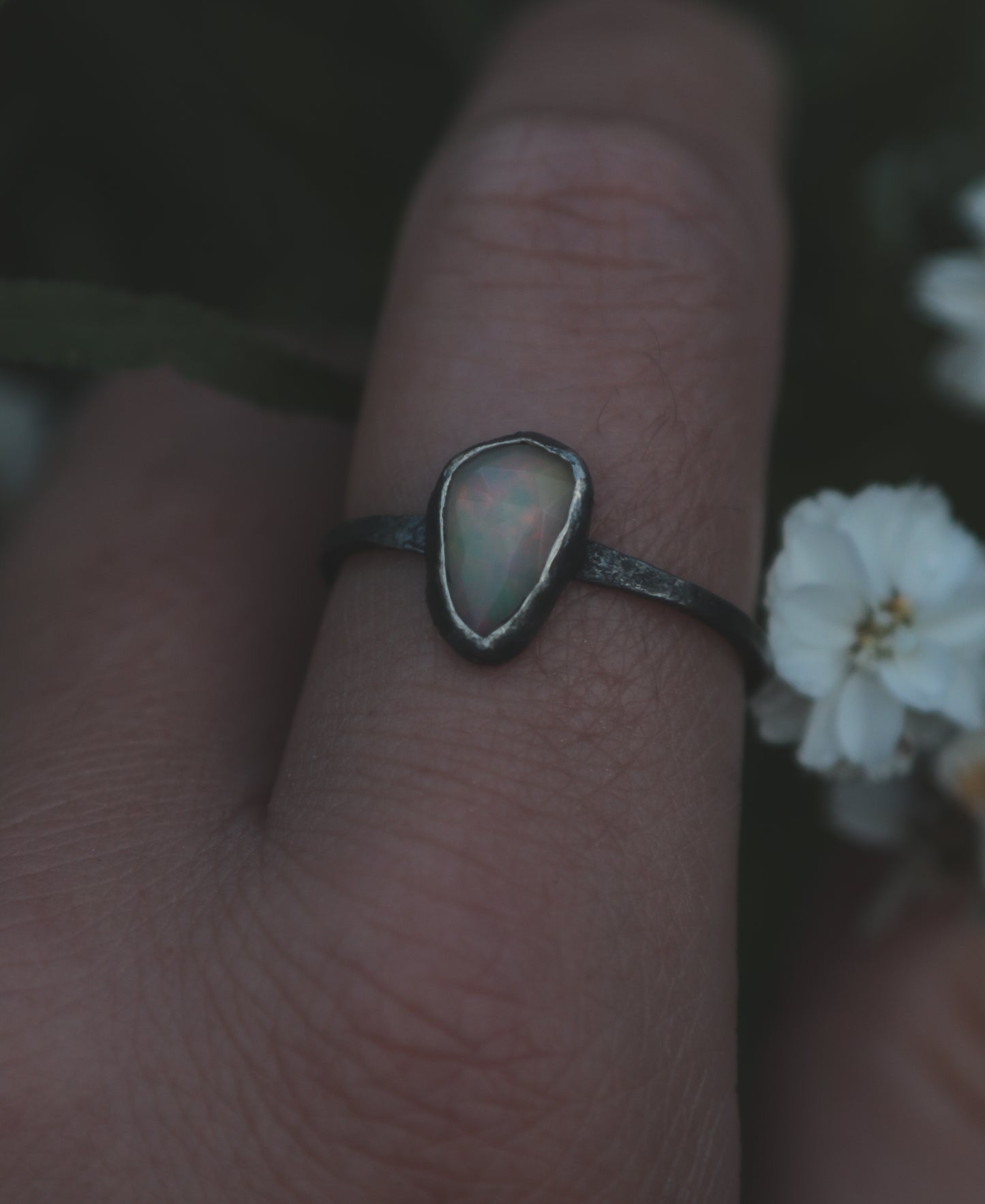 Dark Opal ring. UK size S 1/2. US size 9 1/2