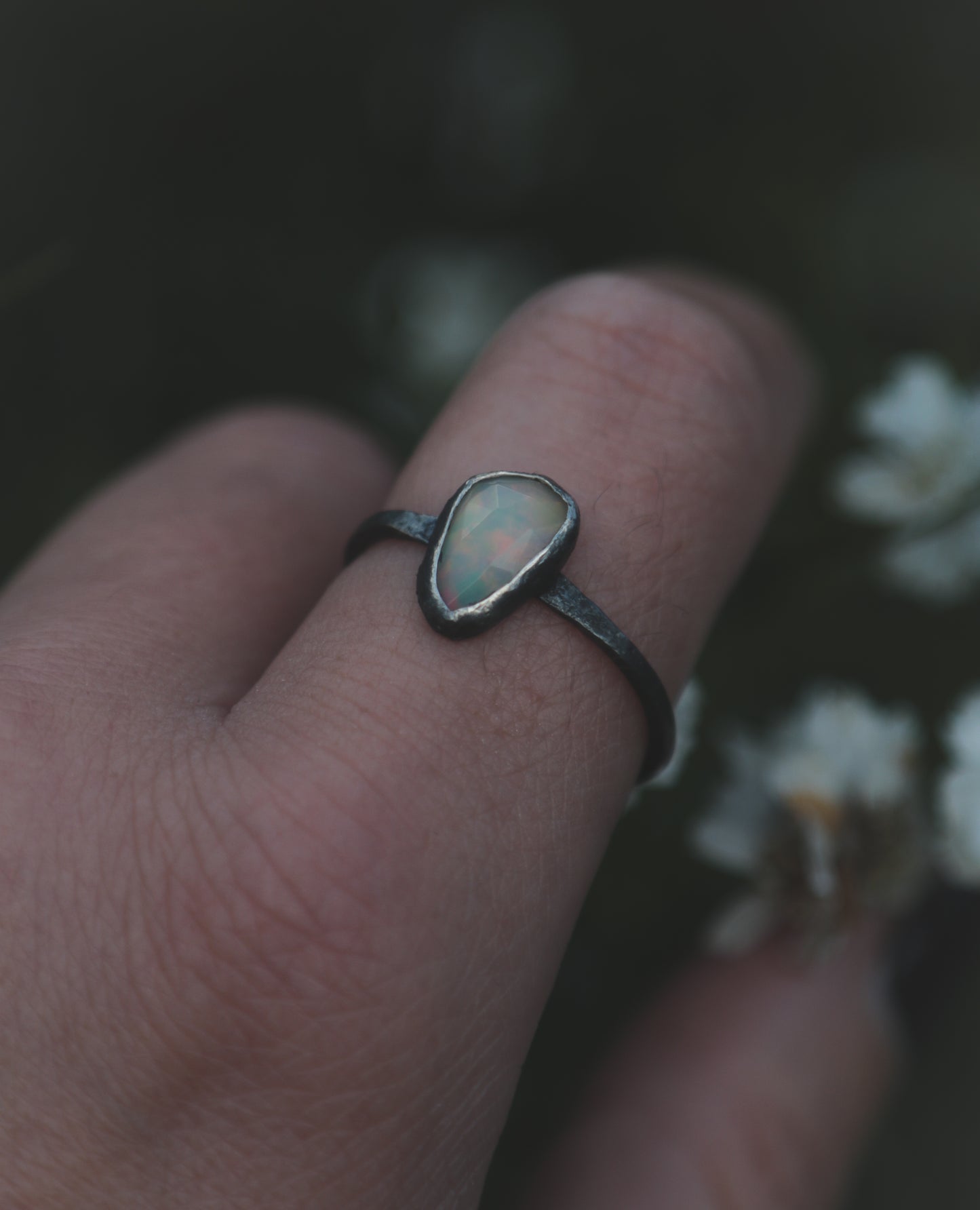 Dark Opal ring. UK size S 1/2. US size 9 1/2
