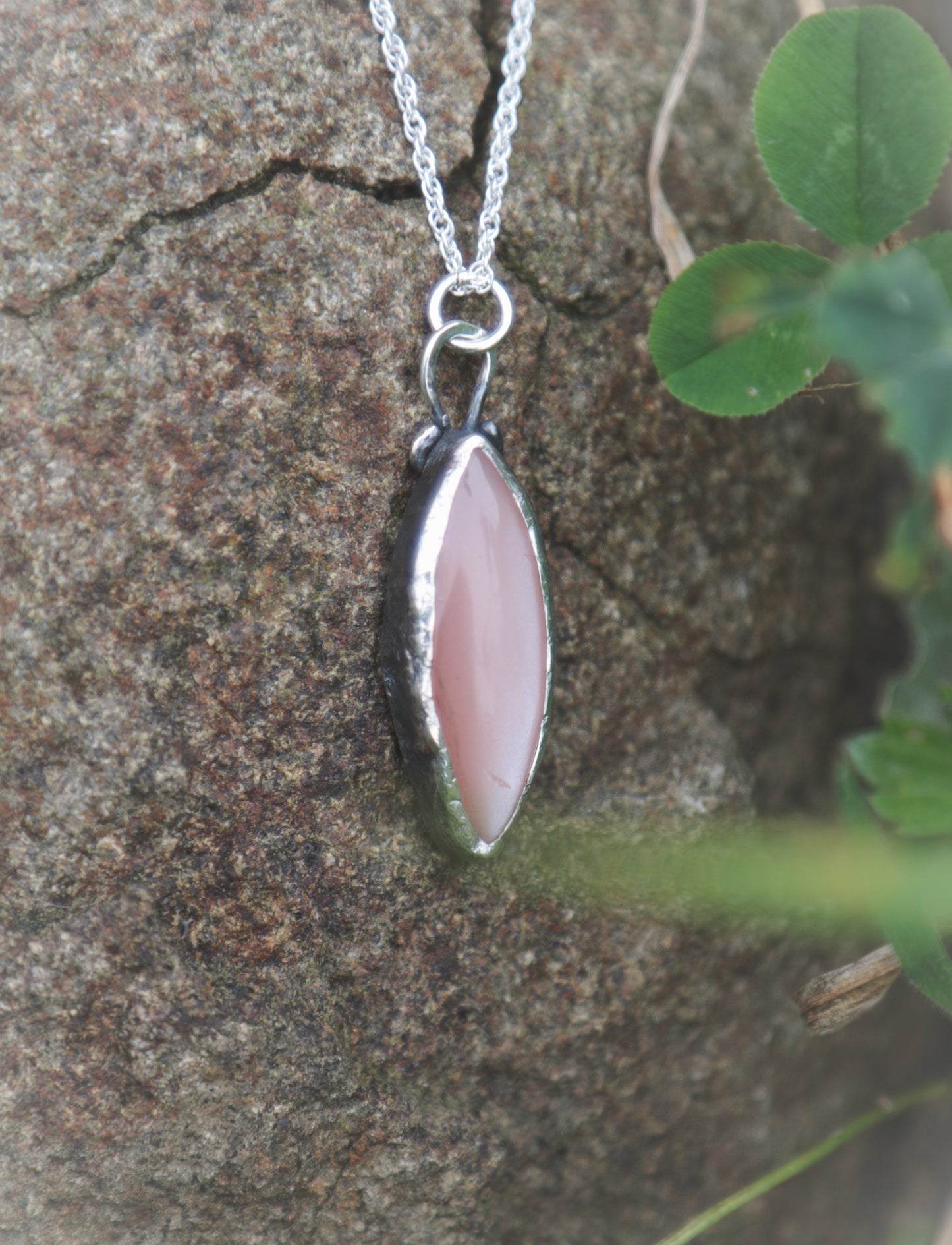 Peach Moonstone necklace