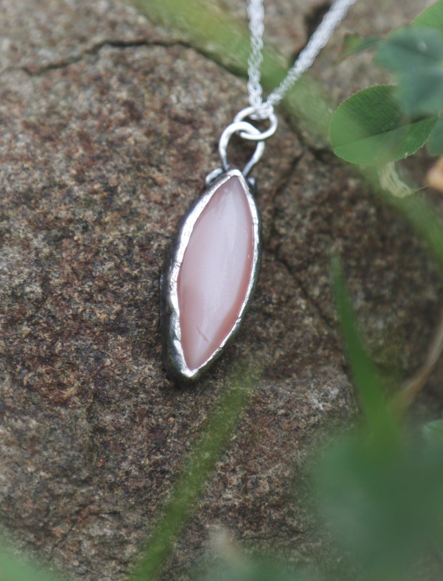 Peach Moonstone necklace