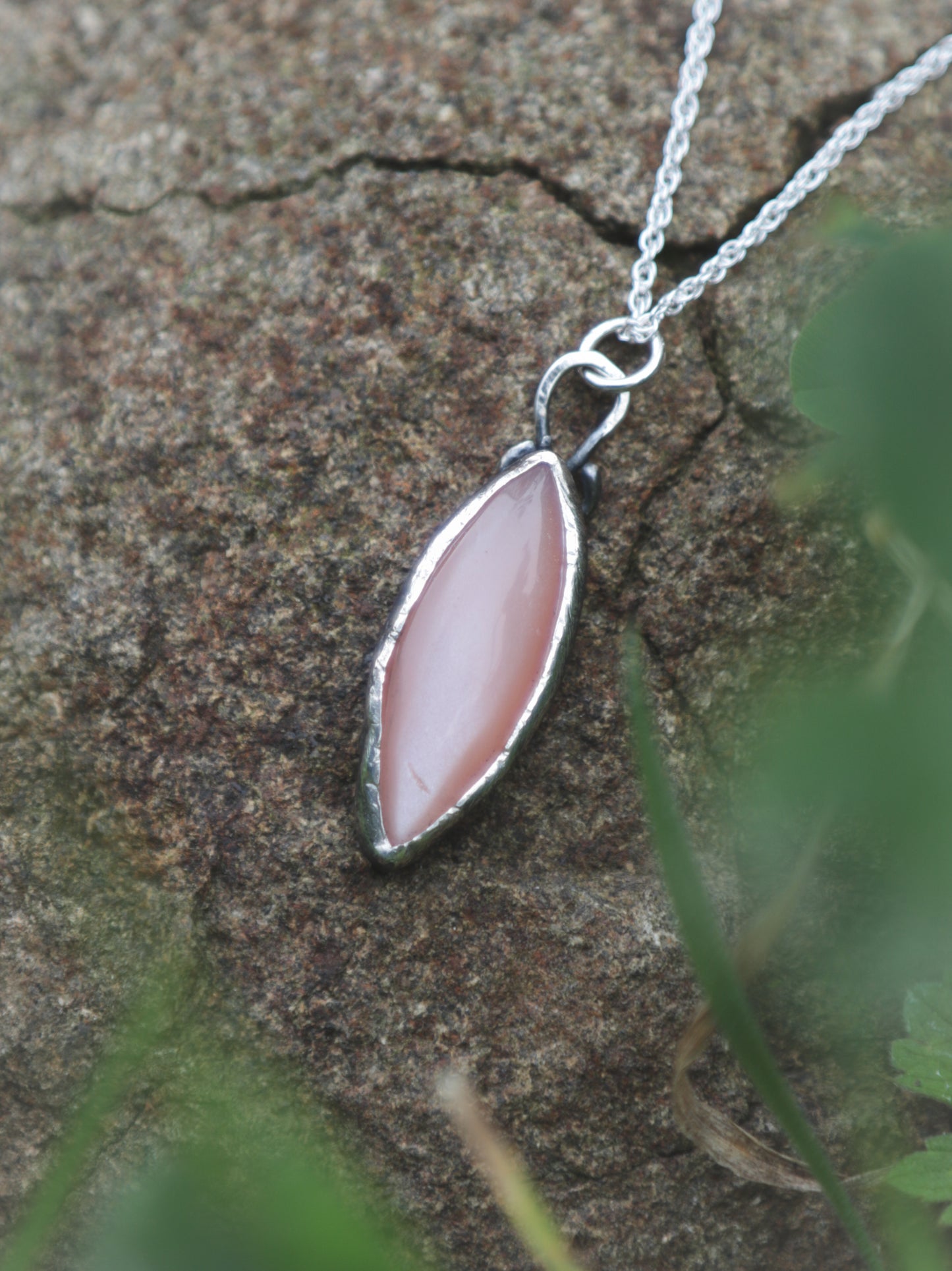 Peach Moonstone necklace