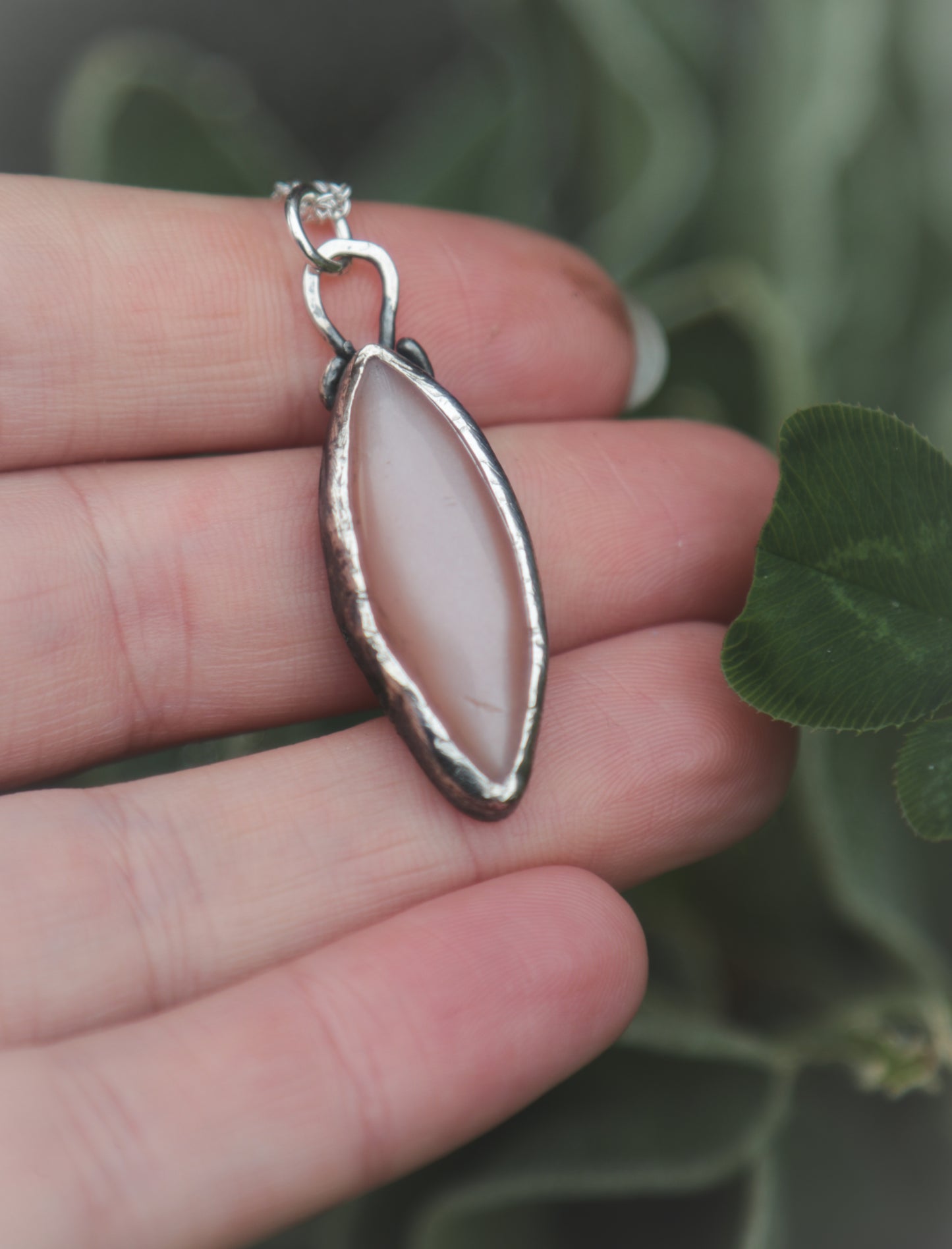Peach Moonstone necklace