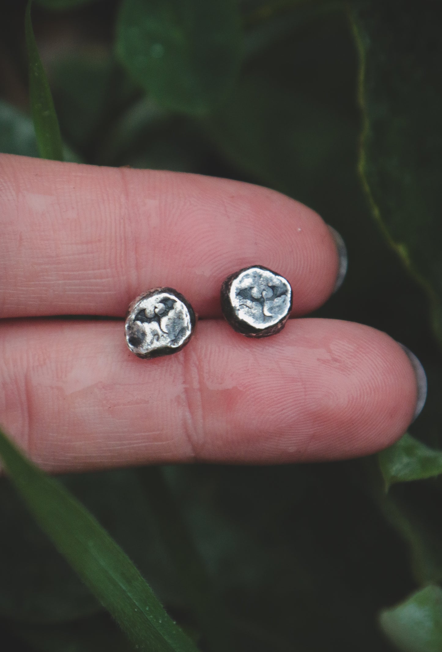 Sterling silver dragon studs