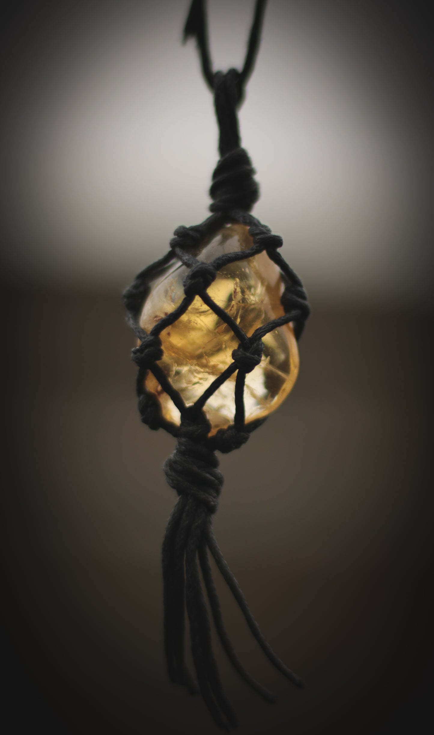 Citrine tumblestone necklace