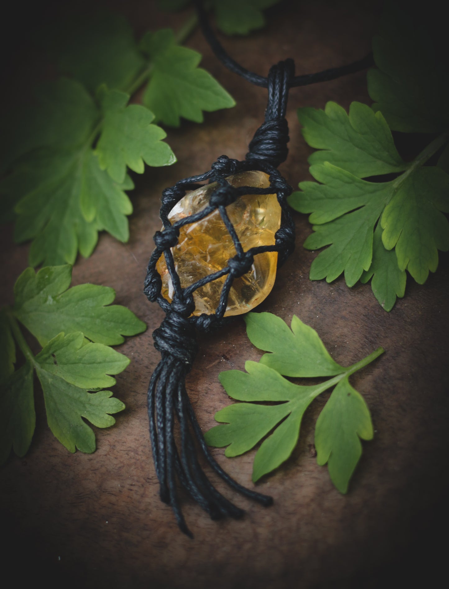 Citrine tumblestone necklace