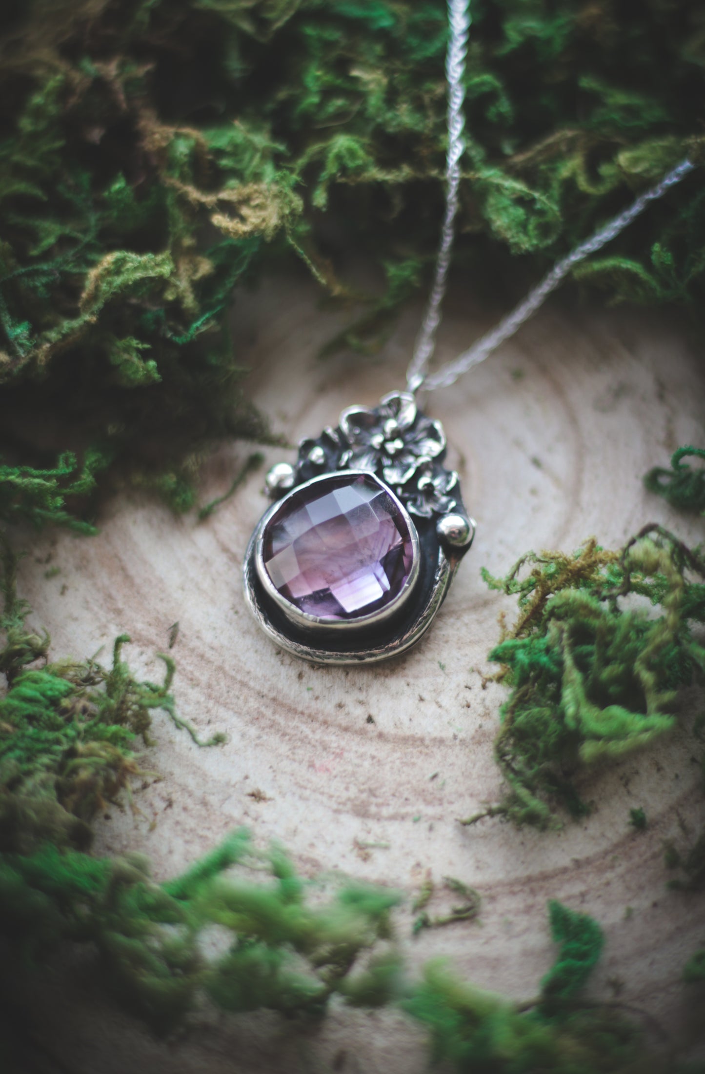 Floral Amethyst necklace