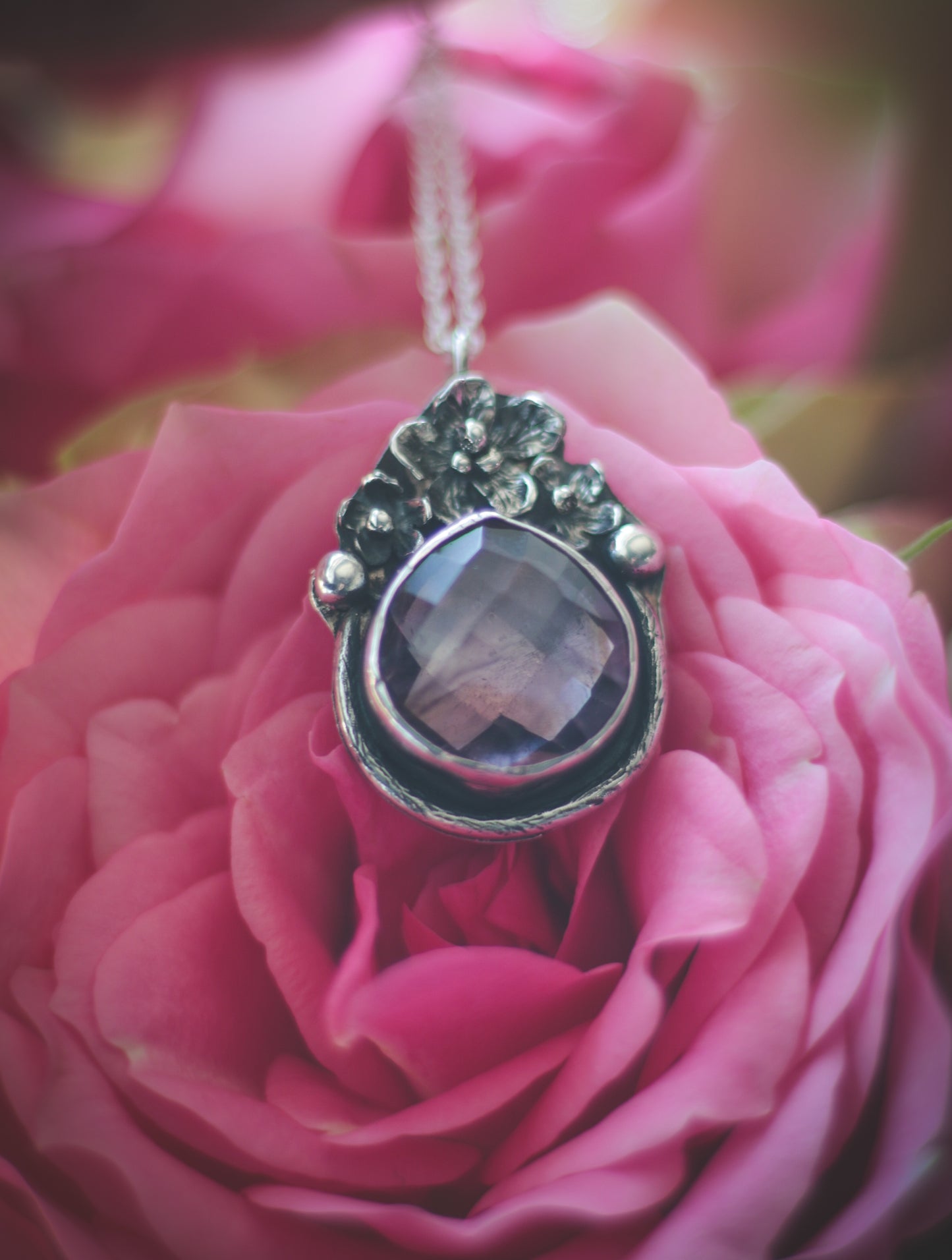 Floral Amethyst necklace