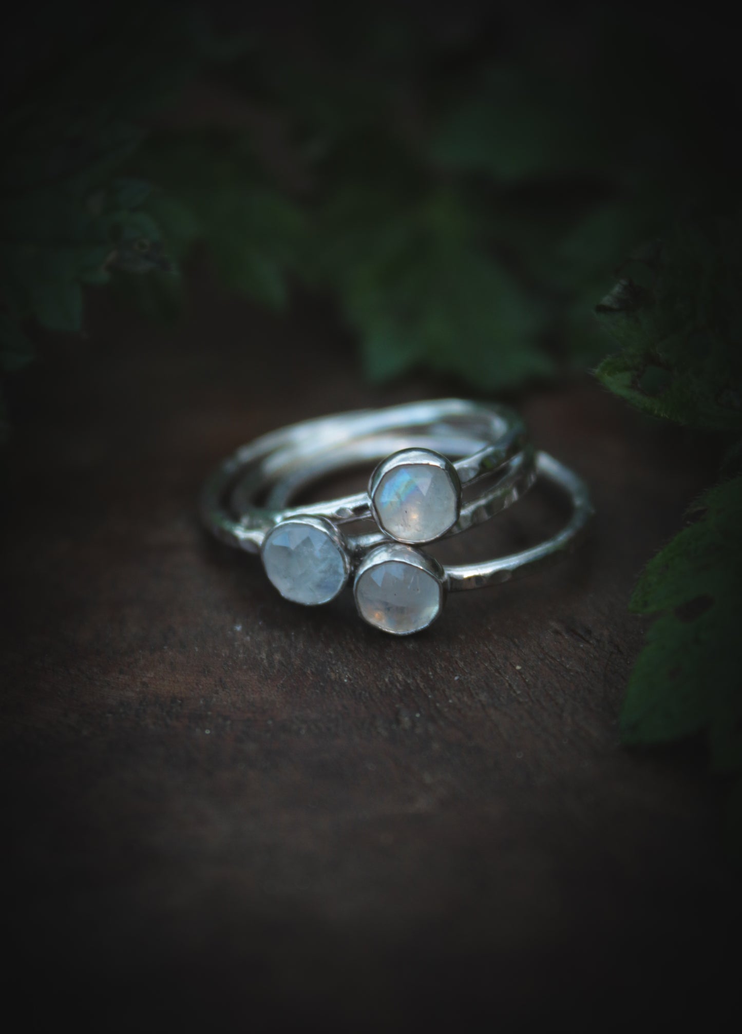 Moonstone skinny ring. Multiple sizes.