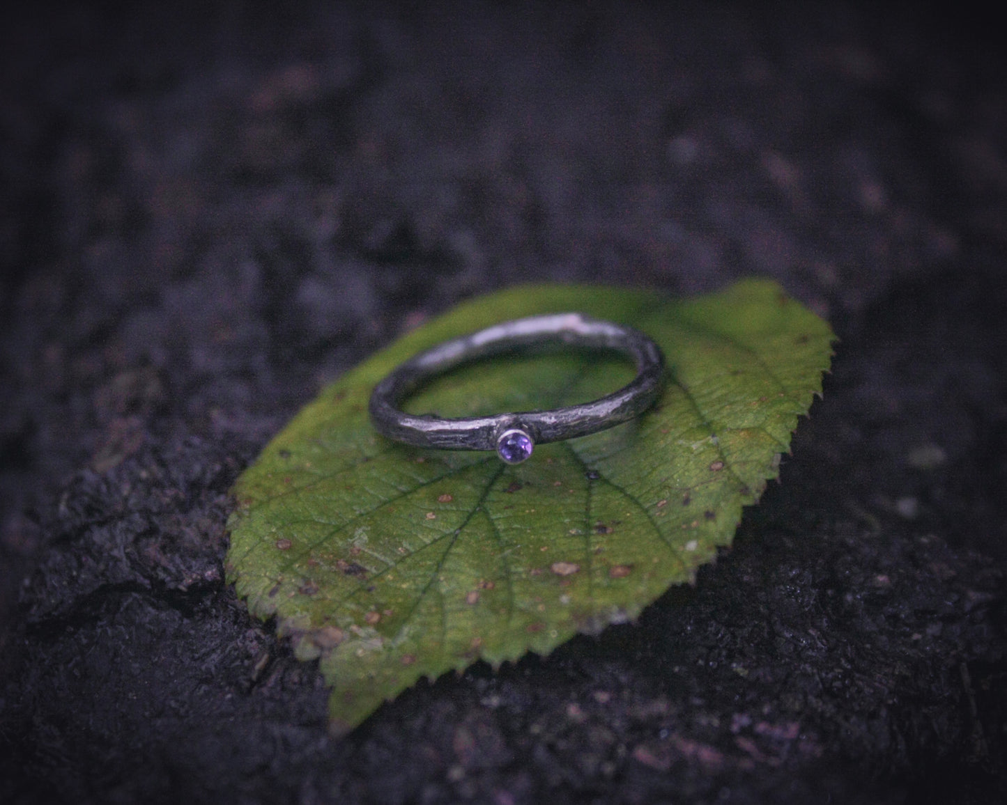 Silver ring with Amethyst. Various sizes