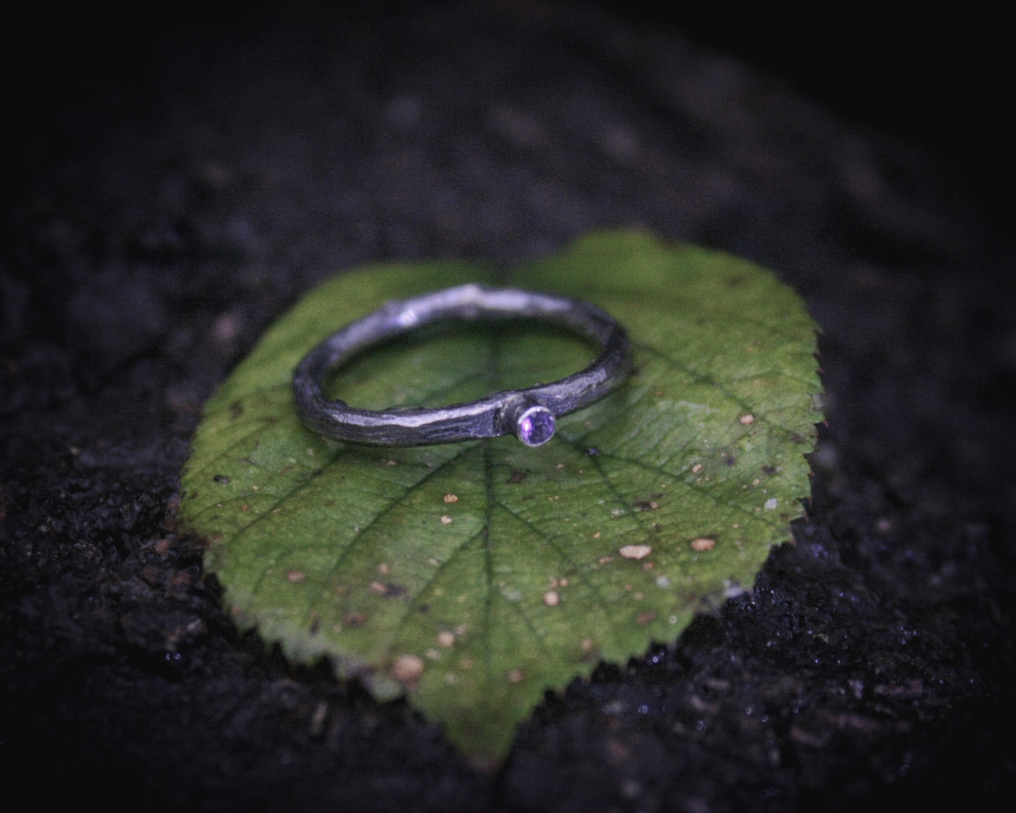 Silver ring with Amethyst. Various sizes