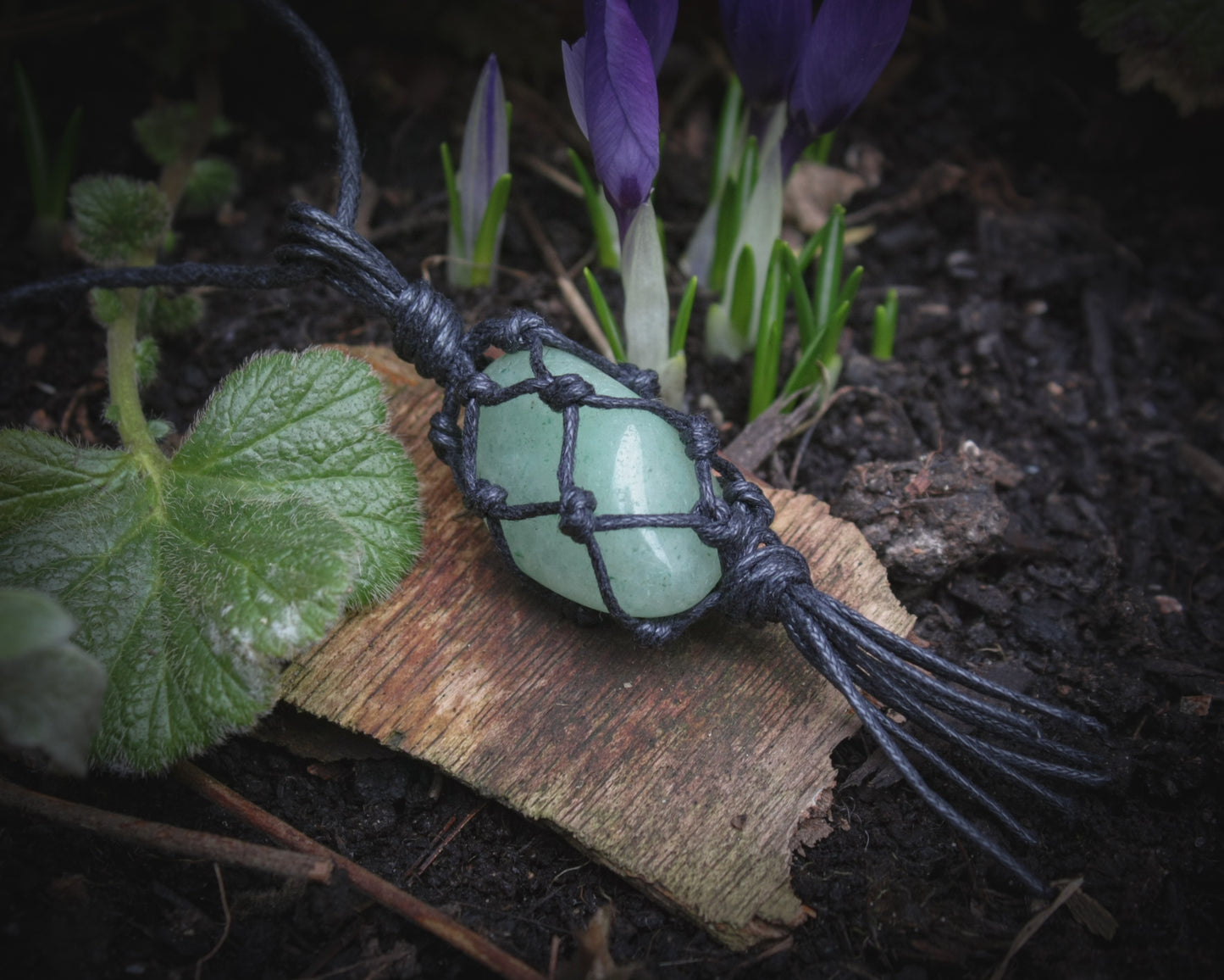 Aventurine tumblestone necklace