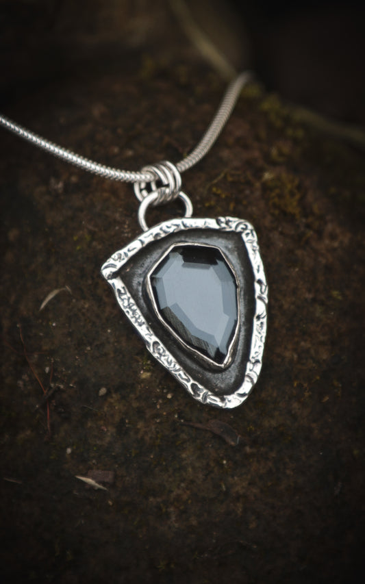 Framed Hematite necklace
