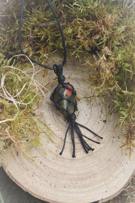 Unakite tumblestone necklace
