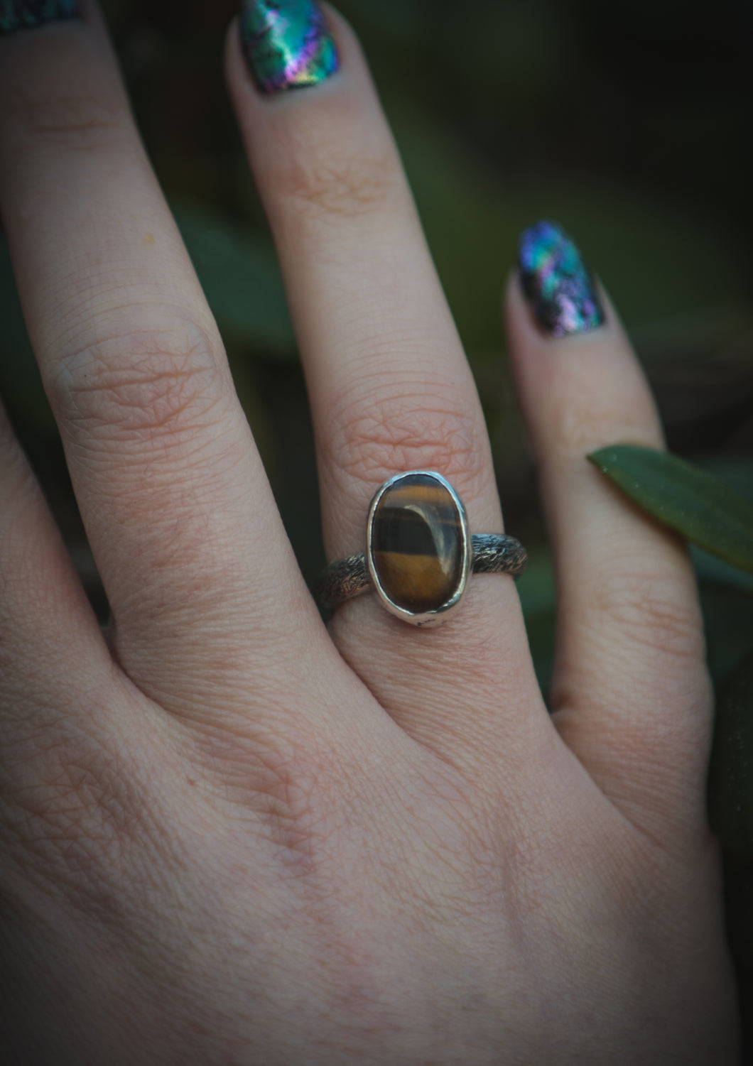 Tigers Eye ring  UK size N   -US 6 3/4