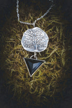 Load image into Gallery viewer, Tree of life necklace with Black Onyx
