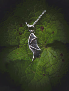 Silver Dragon wing necklace