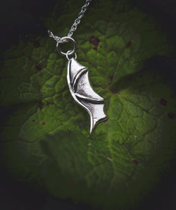 Silver Dragon wing necklace