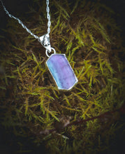 Load image into Gallery viewer, Fluorite/Mother of Pearl doublet necklace.
