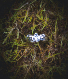 Silver ghost ring UK size N - US size 6 3/4