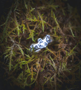 Silver ghost ring UK size N - US size 6 3/4