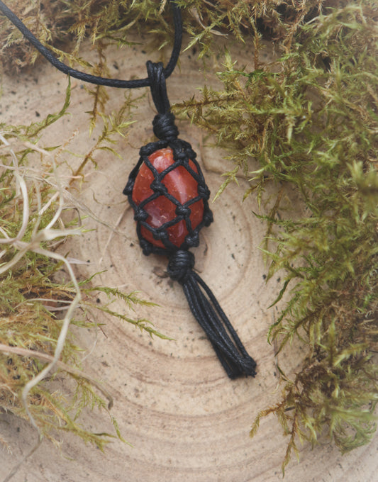 Carnelian tumblestone necklace