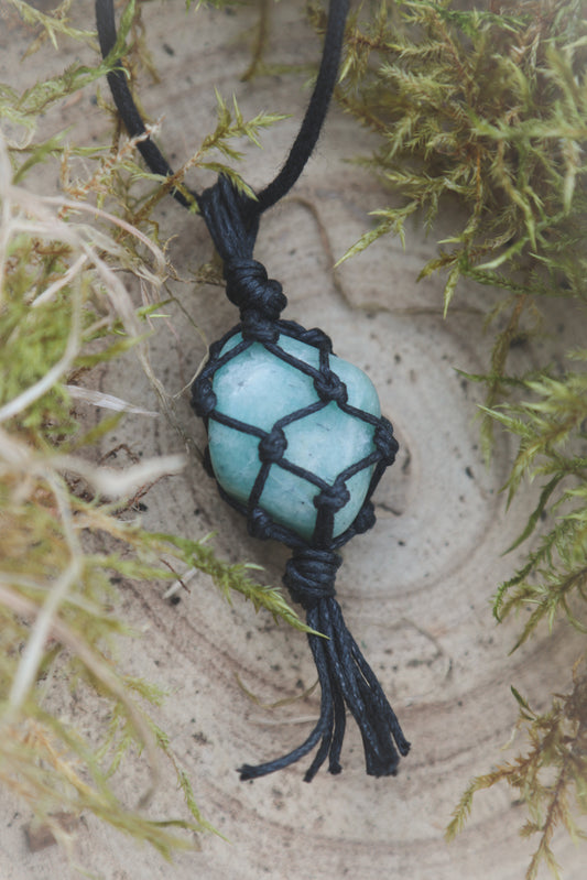 Amazonite crystal necklace