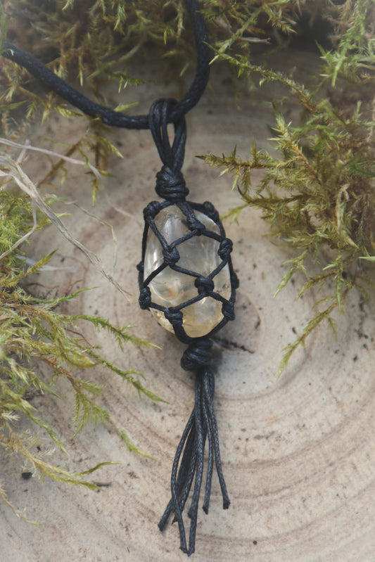 Citrine tumblestone necklace