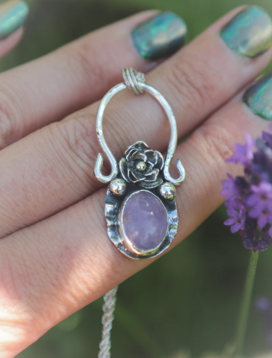 Floral Amethyst necklace.