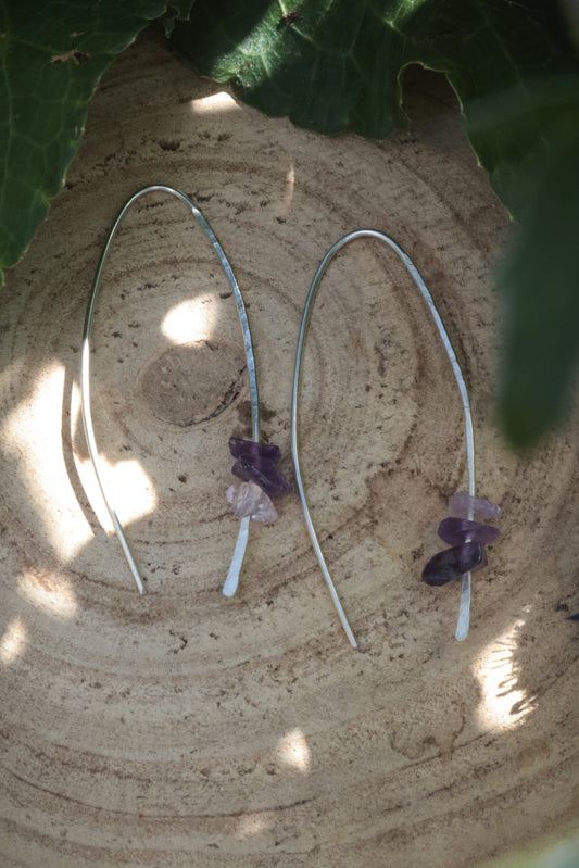 Amethyst drop earrings