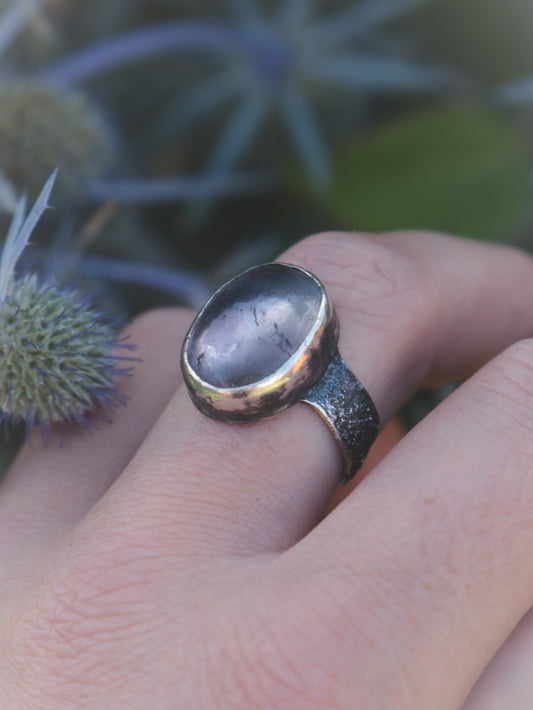 Amethyst ring. UK size P 3/4 - US size 8 1/4