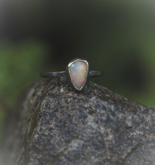 Dark Opal ring. UK size S 1/2. US size 9 1/2