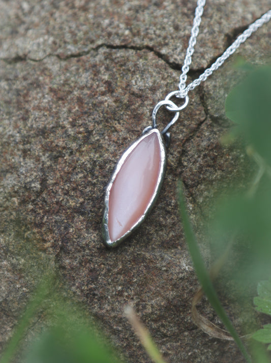 Peach Moonstone necklace